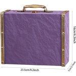 Peti Penyimpanan Dekoratif Kayu – Kotak Pajangan Gaya Koper Antik, Kotak Kenang-Kenangan untuk Dekorasi Rumah & Organisasi Ruangan, 23.5 x 7 cm